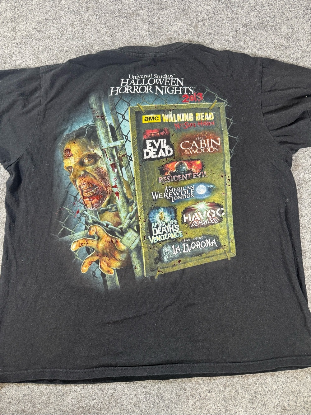 Universal Studios Shirt Walking Dead HHN Halloween Horror Nights 2013 Graphic